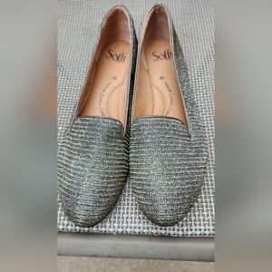 Sofft Womens Gold Metallic Loafers  Sz 8.5 Medium